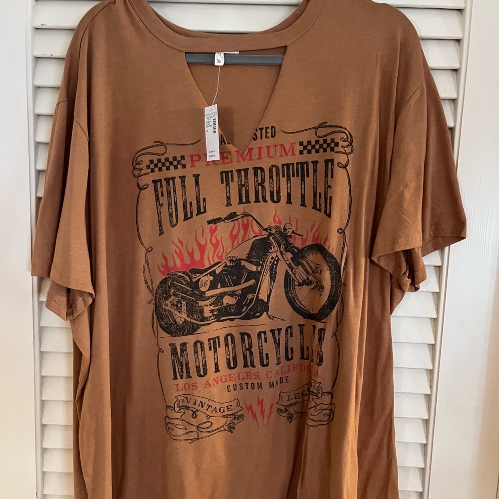 Maurices Brown Motorcycle Graphic Tee